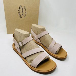 Kork-Ease Sandals Size 10 Nogales Blush Light Pink Flats Suede Comfort Shoes
